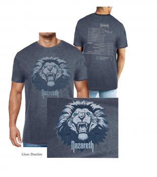 Nazareth / T-Shirt / Lion Denim, Tour 2023 / + CD God Of The Mountain